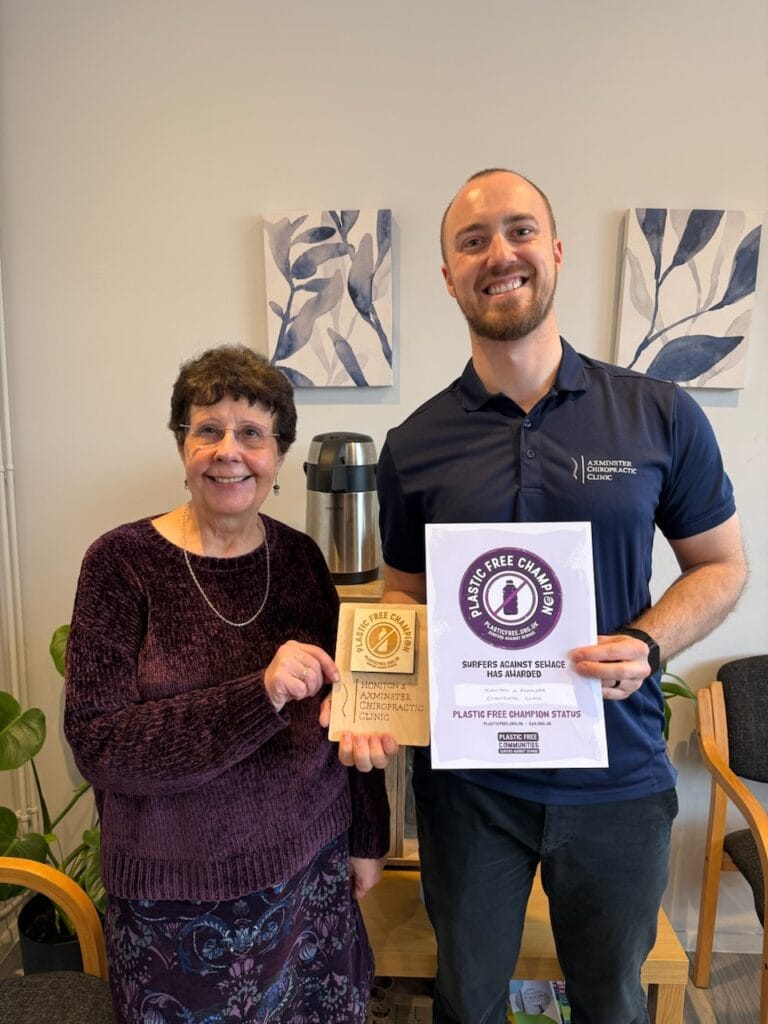 Axminster Chiropractors has been Awarded Plastic Free
